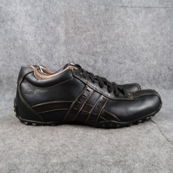 Skechers Other - Skechers Shoes Mens 8 City Walk Sneakers Casual Leather Lifestyle Lace Up Black